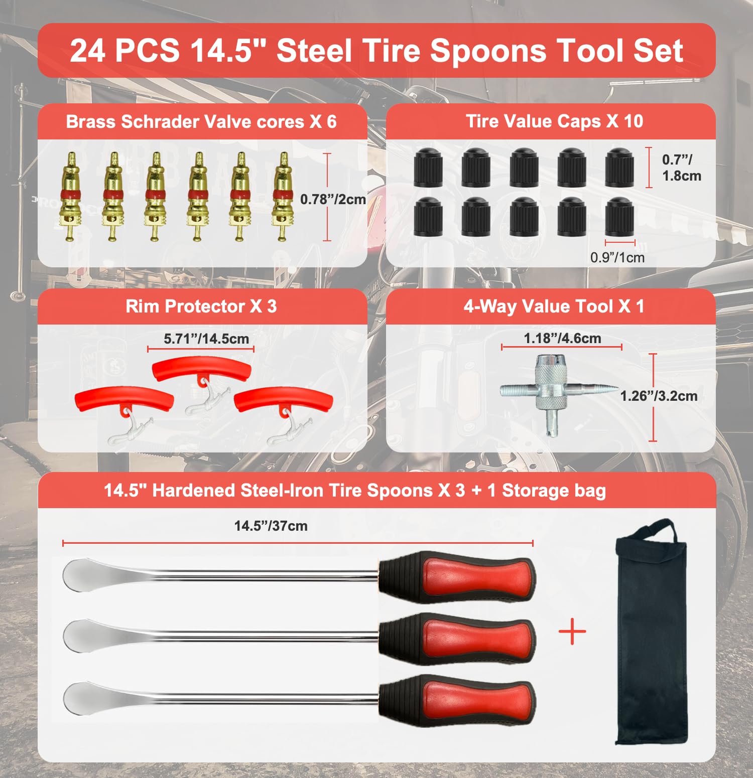 Amazon | 14.5インチ タイヤスプーン オートバイ ダートバイク 芝生